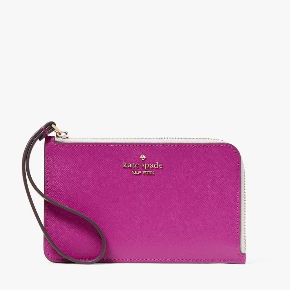 Kate Spade Lucy Bicolor Small L Zip Wristlet
